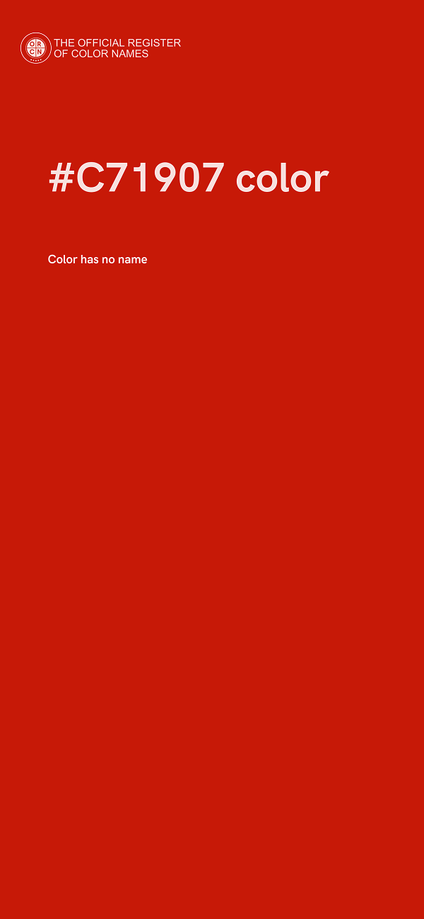 #C71907 color image