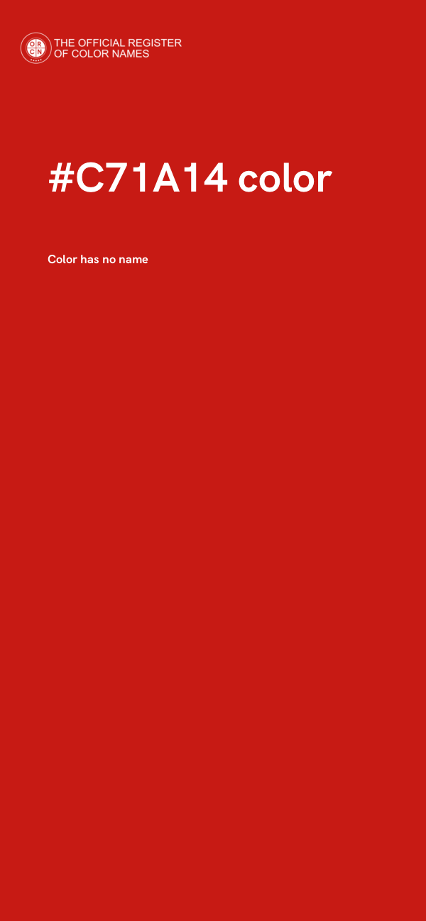 #C71A14 color image