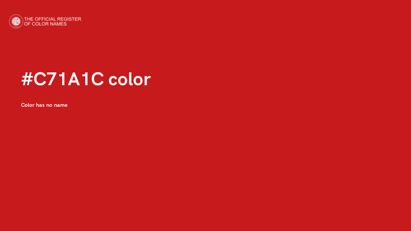 #C71A1C color image