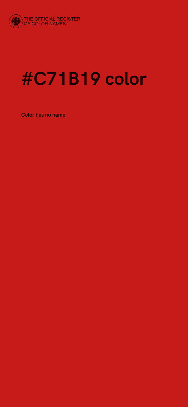 #C71B19 color image
