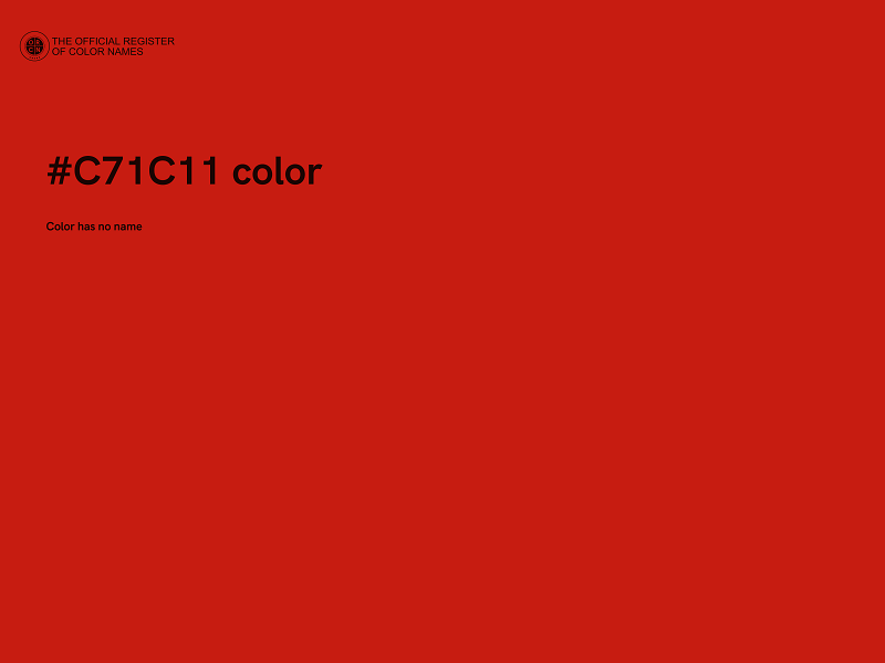 #C71C11 color image