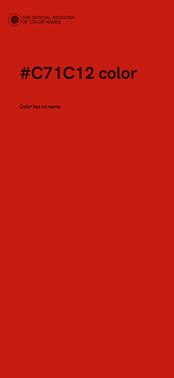 #C71C12 color image