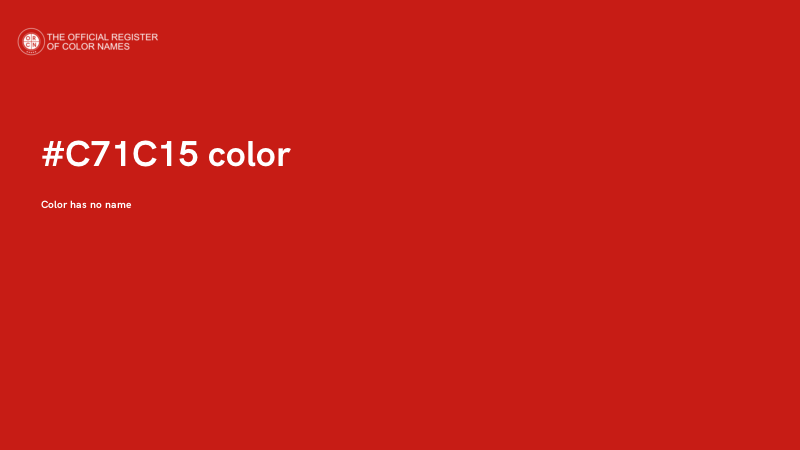 #C71C15 color image