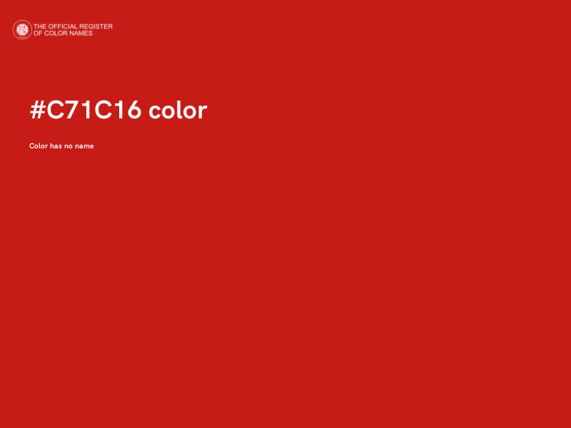 #C71C16 color image