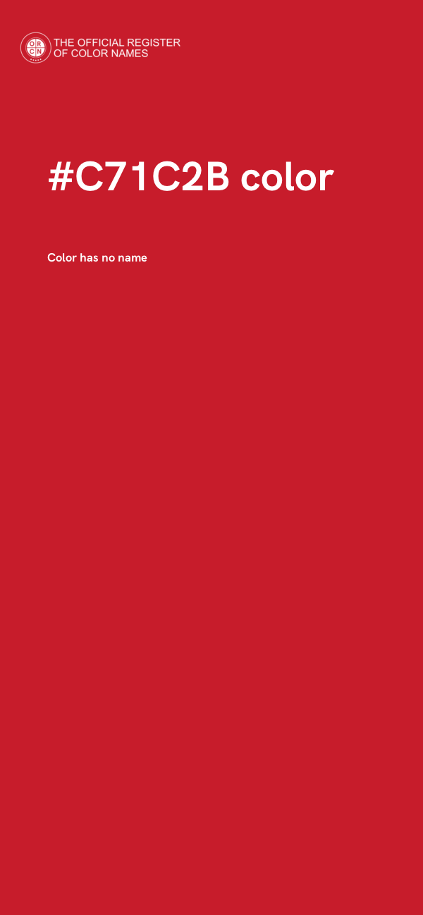 #C71C2B color image