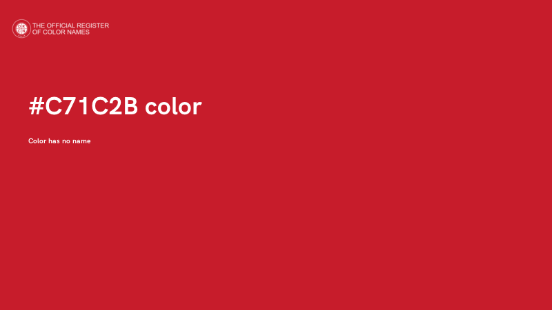 #C71C2B color image