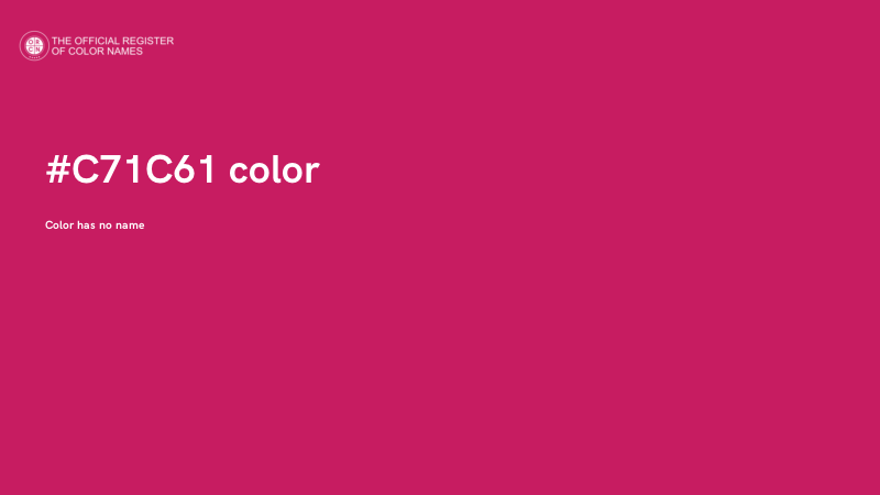 #C71C61 color image