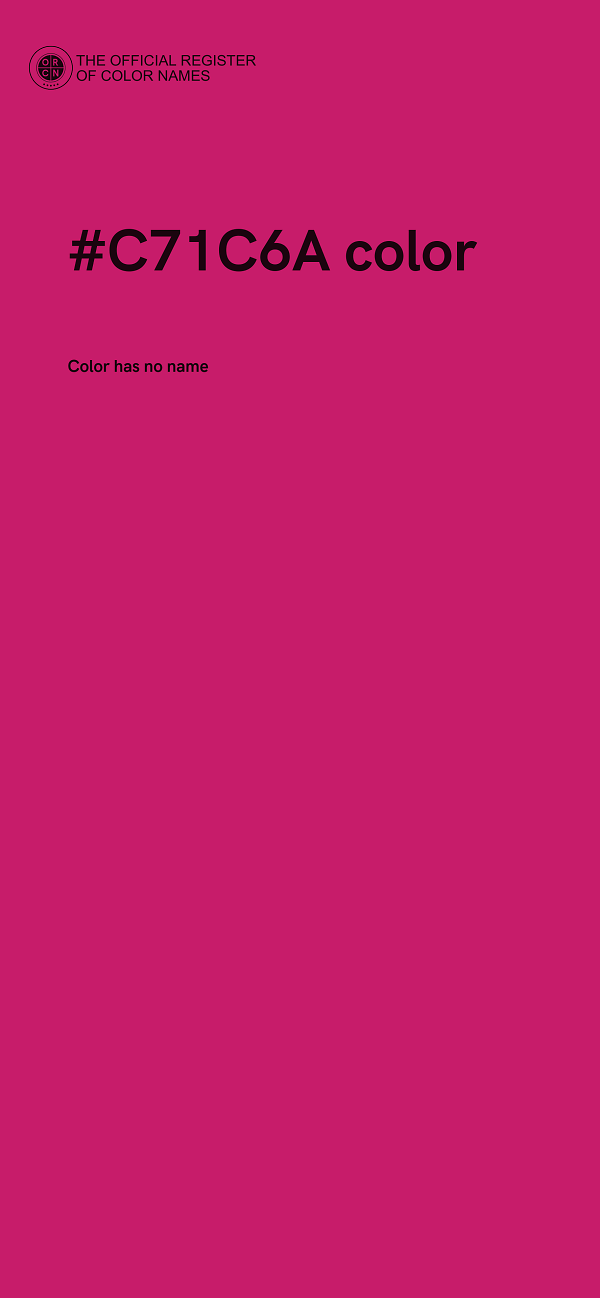 #C71C6A color image