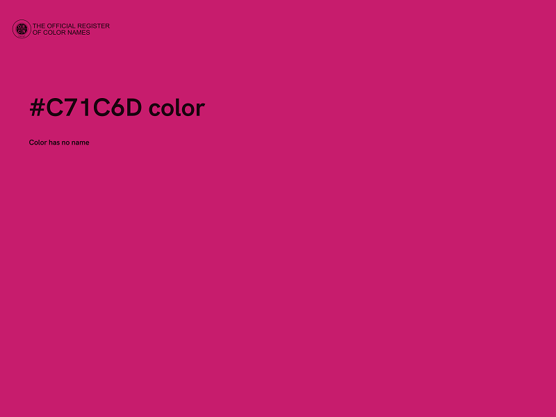 #C71C6D color image