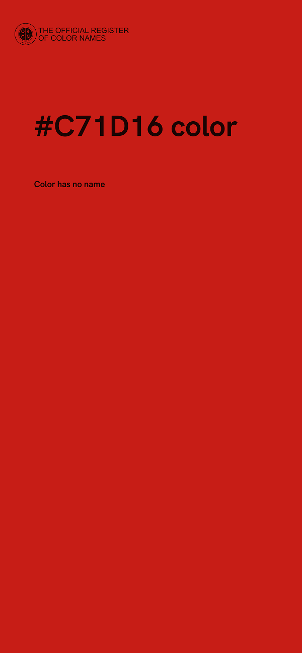 #C71D16 color image