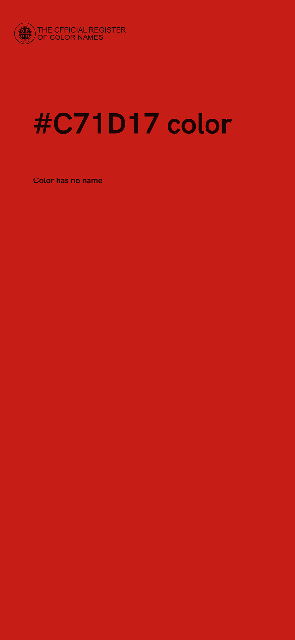 #C71D17 color image