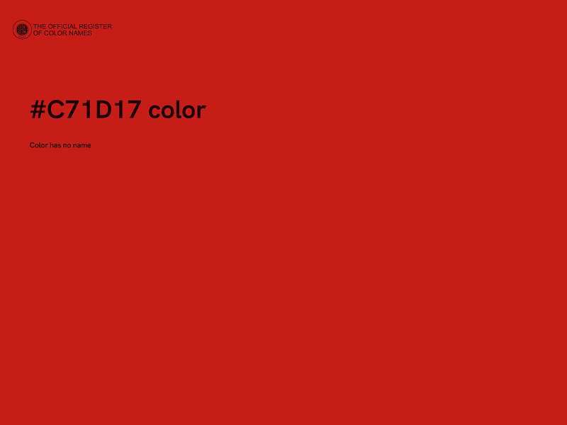 #C71D17 color image