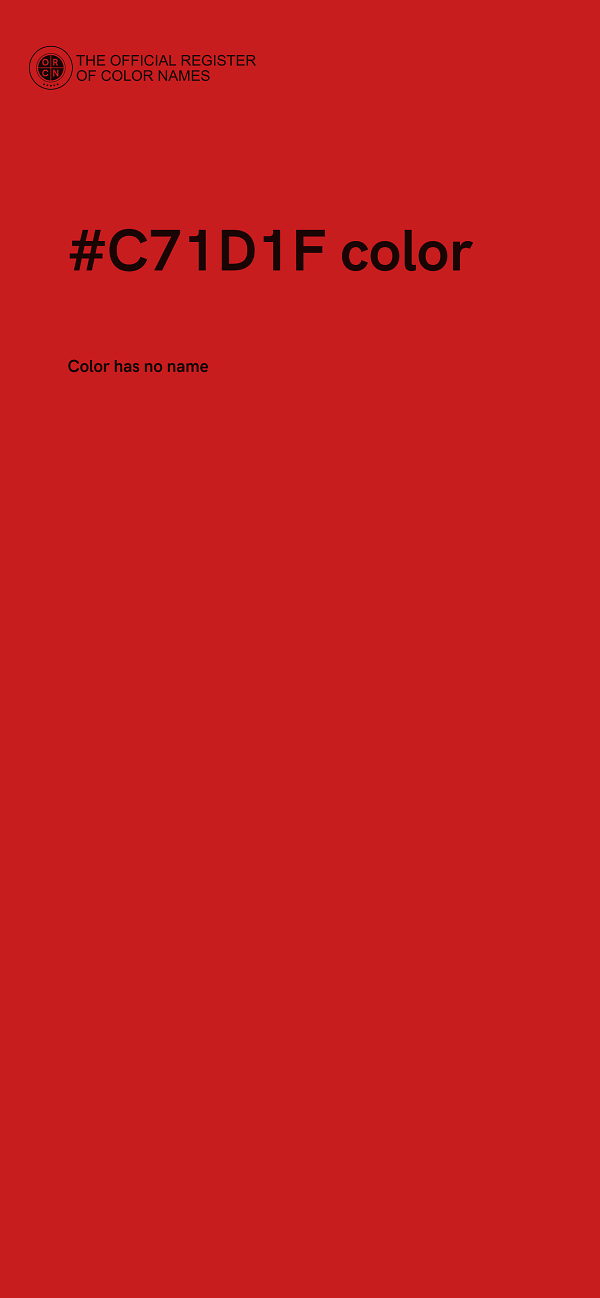 #C71D1F color image