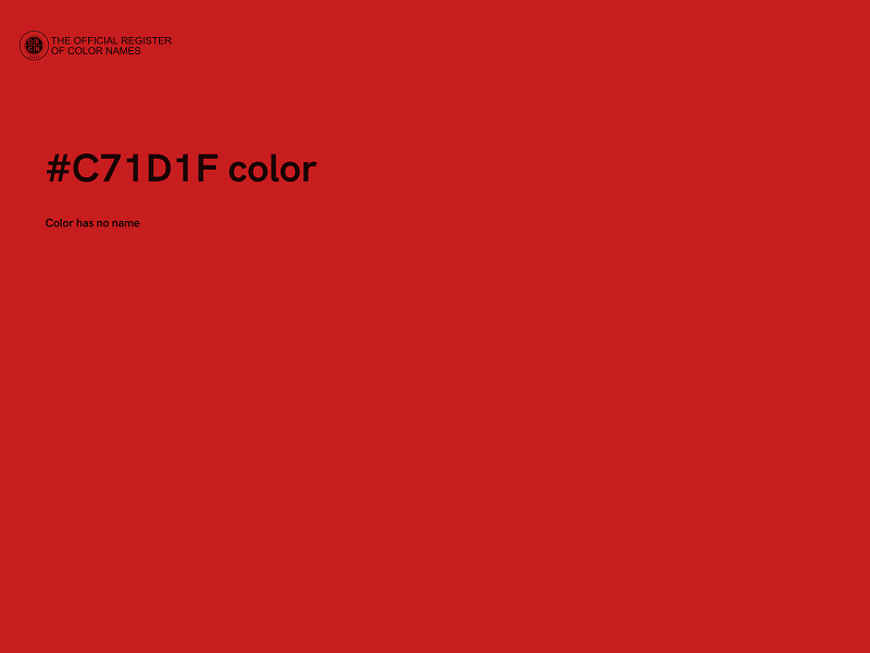 #C71D1F color image