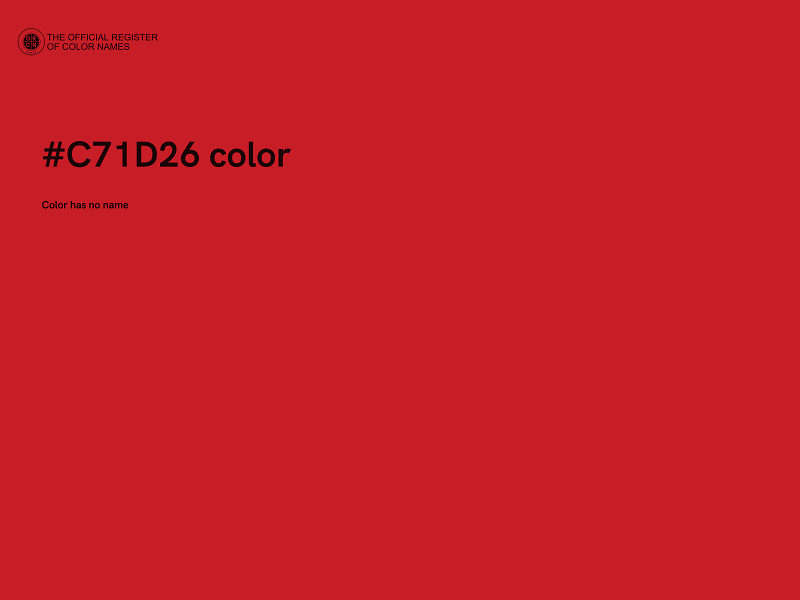 #C71D26 color image