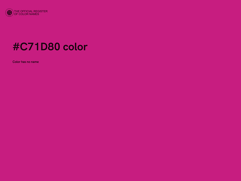 #C71D80 color image