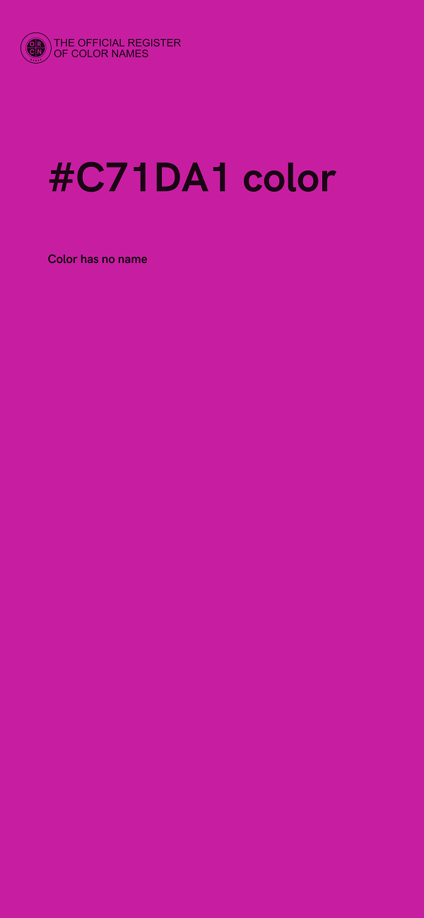 #C71DA1 color image