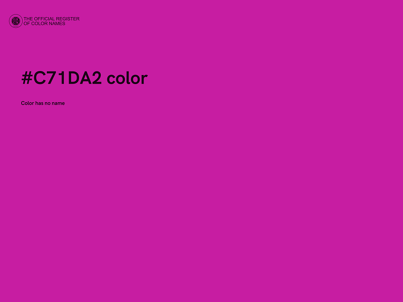 #C71DA2 color image