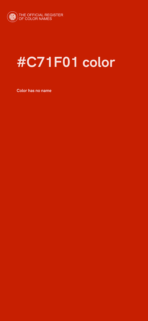 #C71F01 color image