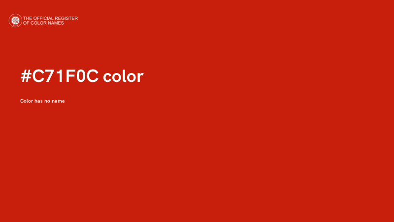 #C71F0C color image