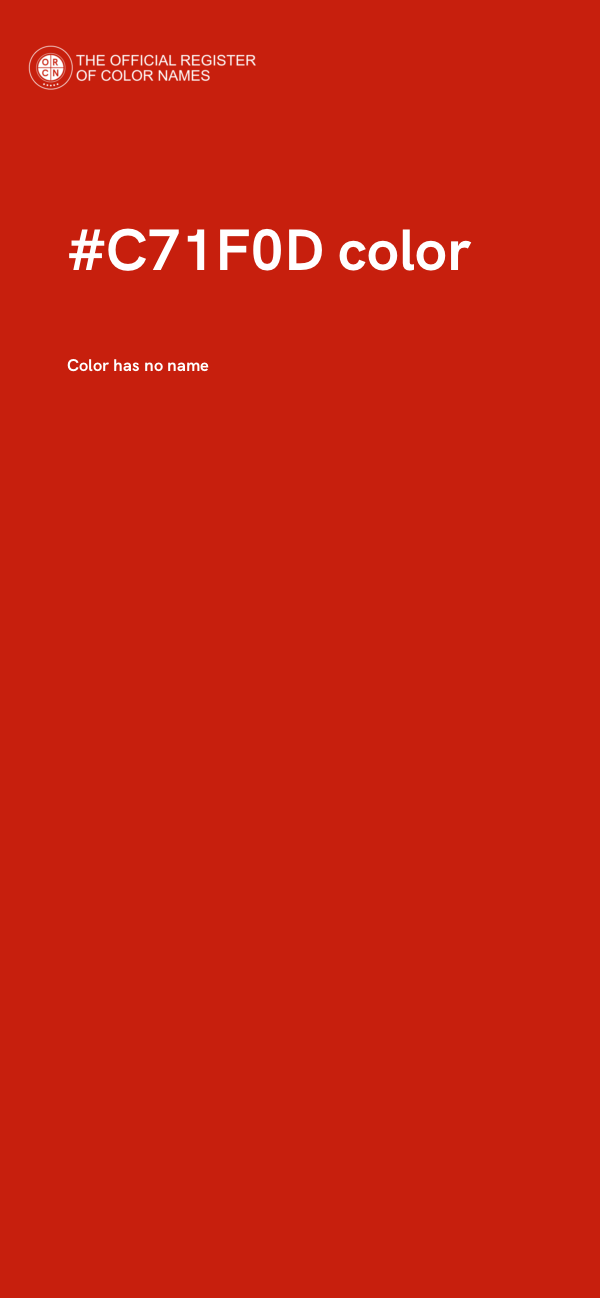 #C71F0D color image