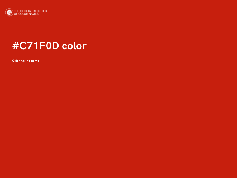 #C71F0D color image
