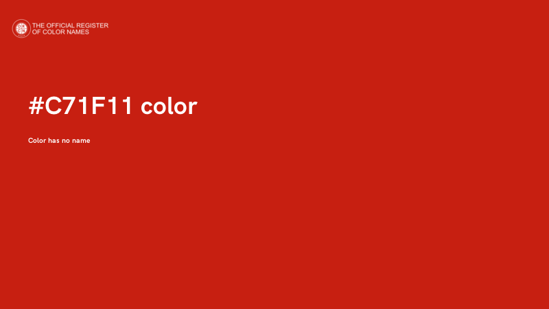 #C71F11 color image