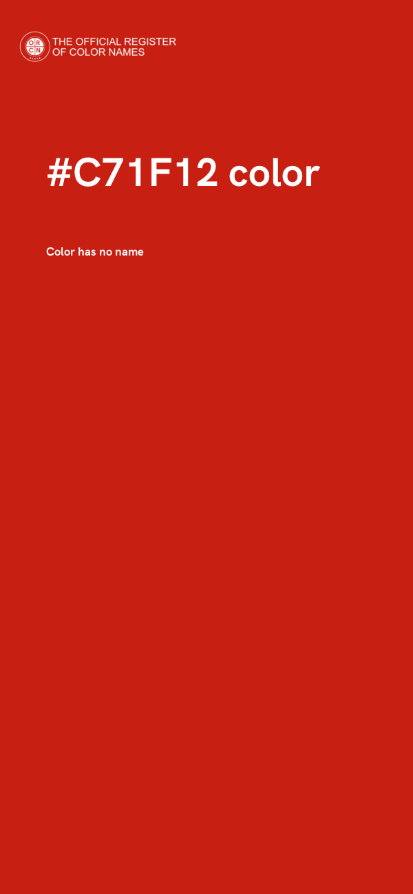 #C71F12 color image