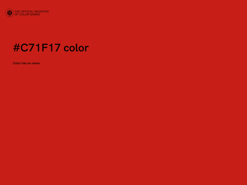 #C71F17 color image