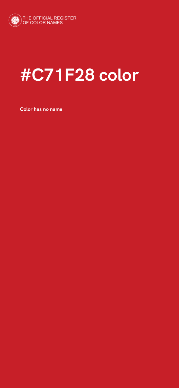 #C71F28 color image