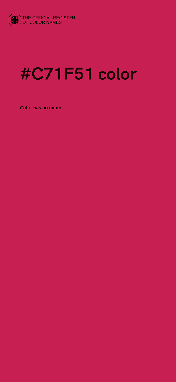 #C71F51 color image