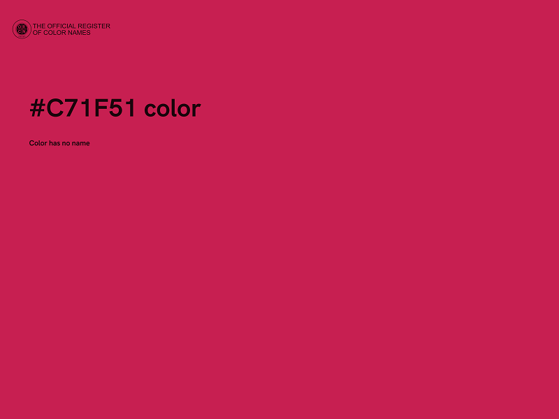 #C71F51 color image