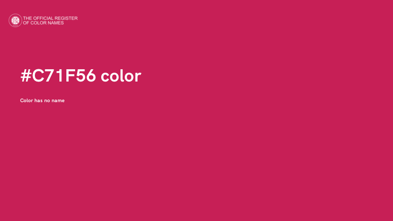 #C71F56 color image