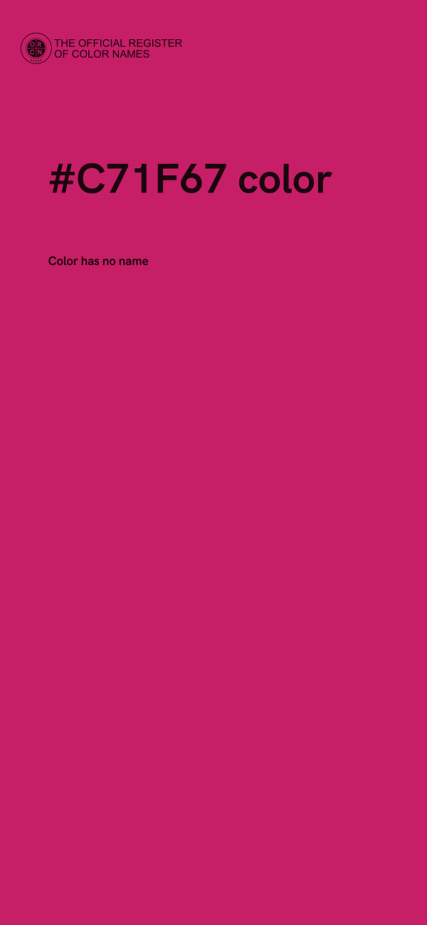 #C71F67 color image