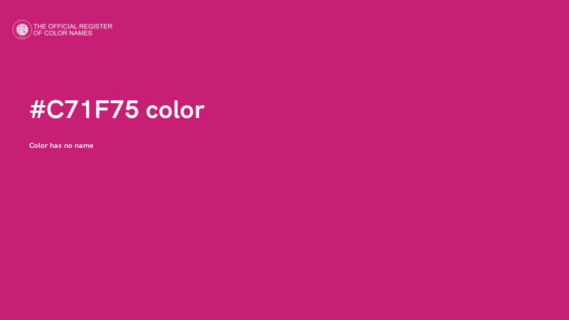 #C71F75 color image