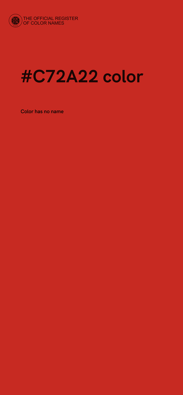 #C72A22 color image