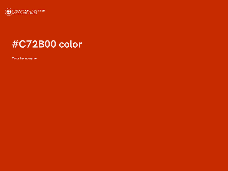 #C72B00 color image
