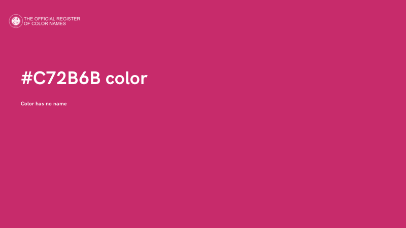 #C72B6B color image