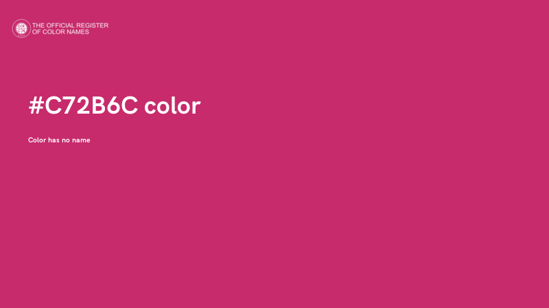 #C72B6C color image