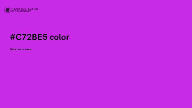 #C72BE5 color image