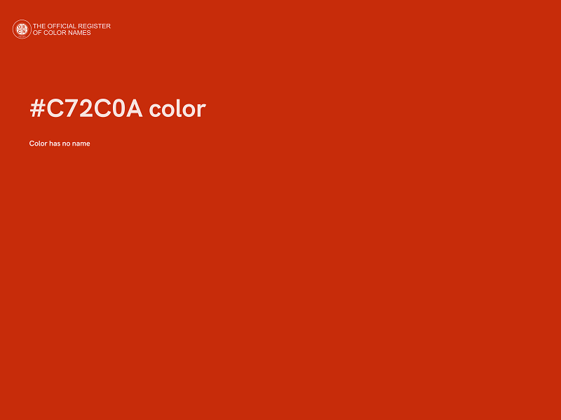 #C72C0A color image