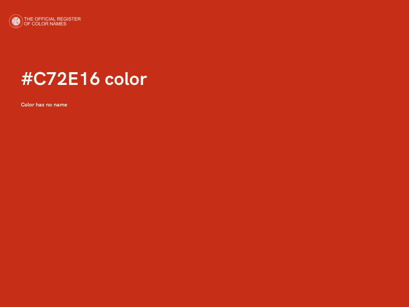 #C72E16 color image