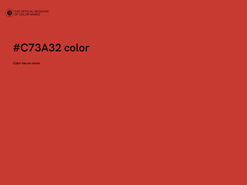 #C73A32 color image
