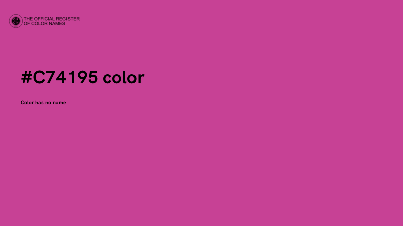 #C74195 color image