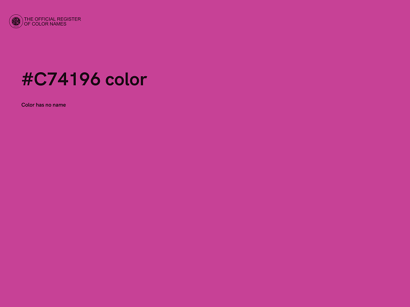 #C74196 color image