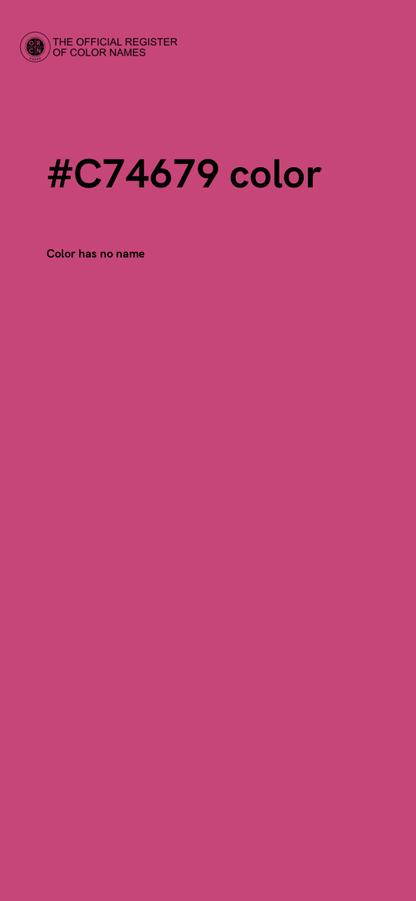 #C74679 color image