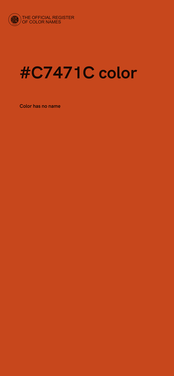 #C7471C color image