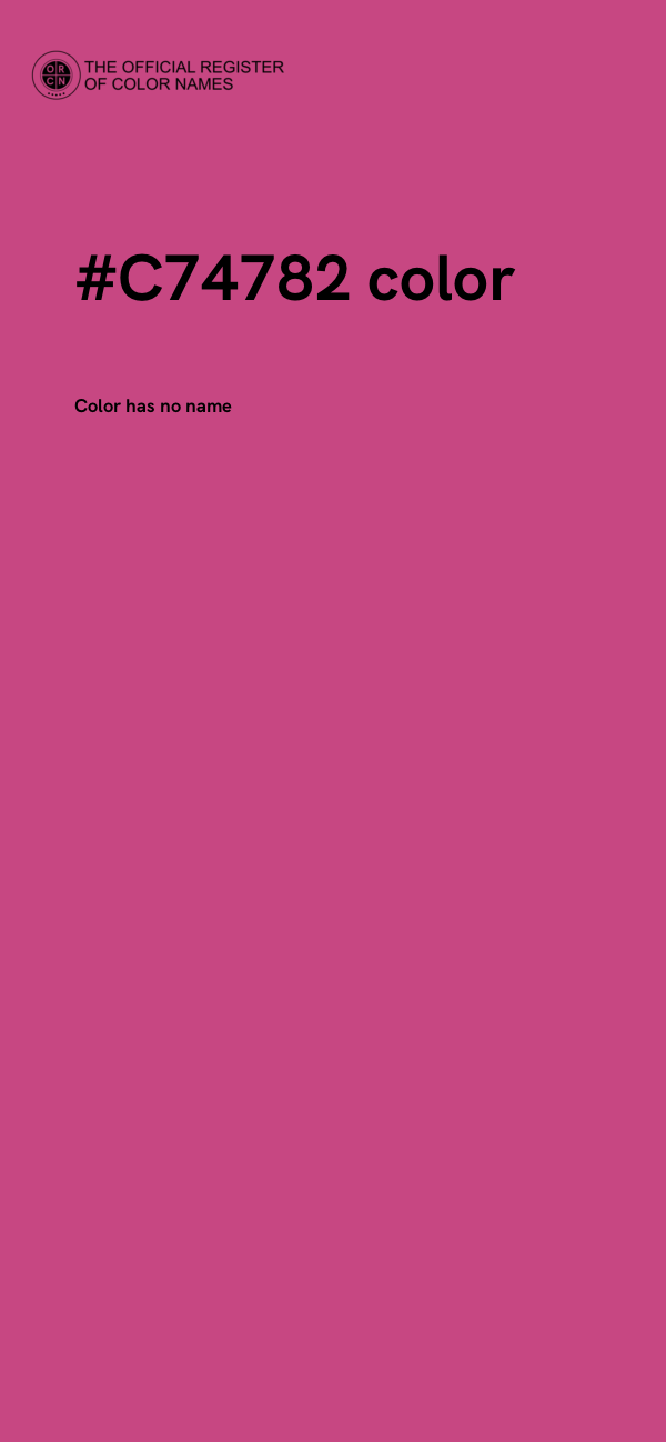 #C74782 color image