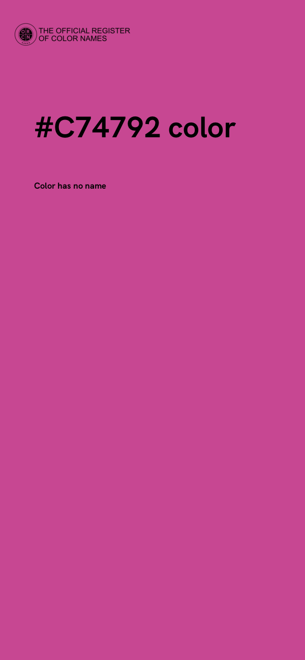#C74792 color image