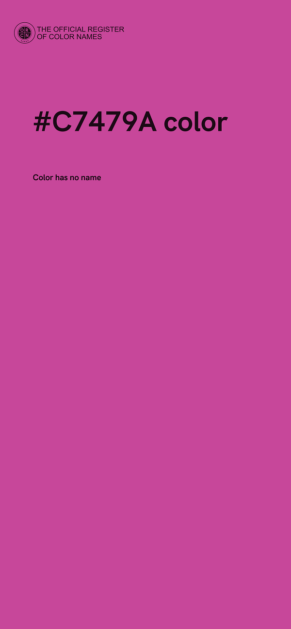 #C7479A color image